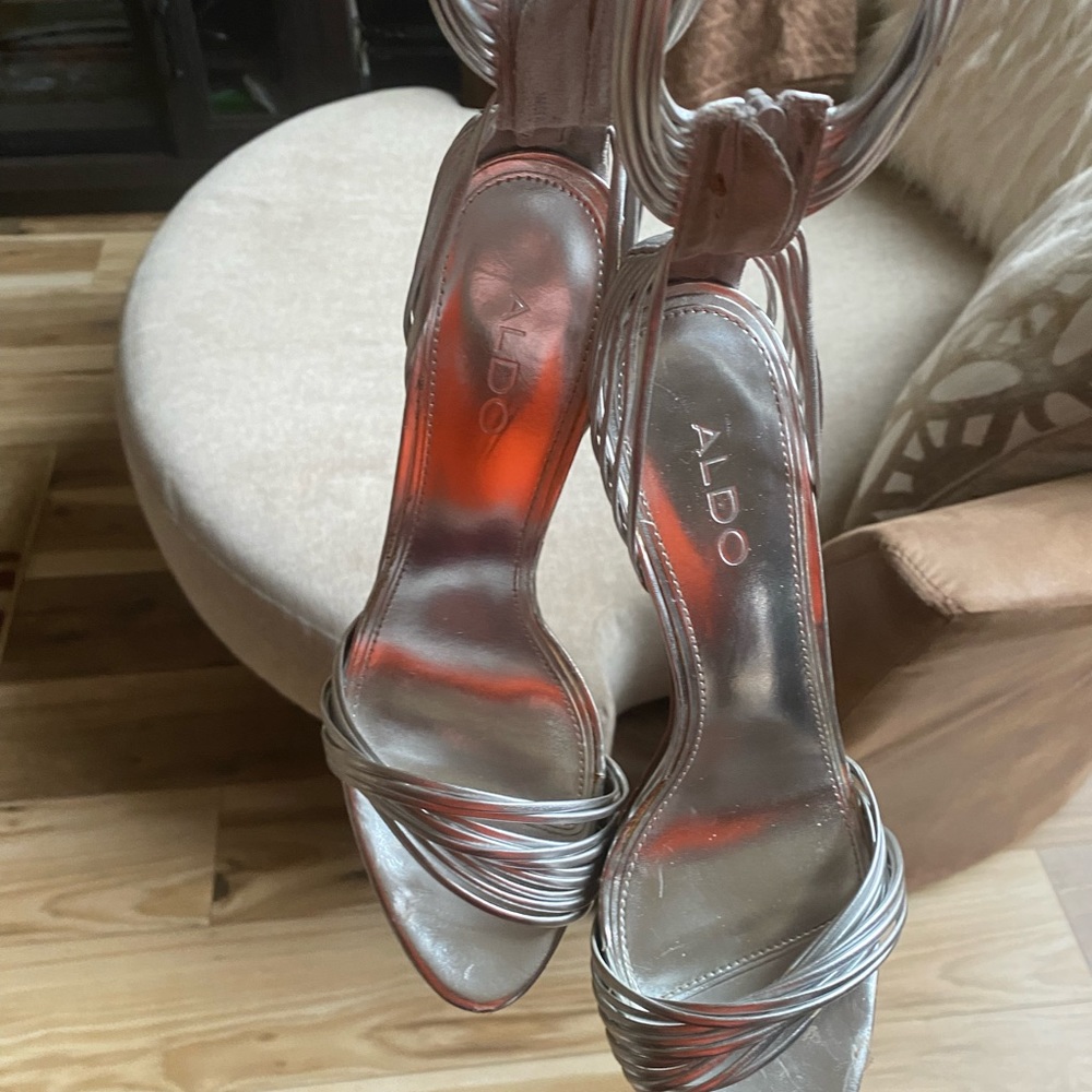 Sexy silver stilettos